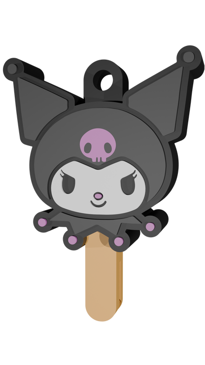 Halloween keychain that doubles as a can opener (STL file) | Spooky 3D print, gothic keychain, Halloween digital download (STL and 3MF files)