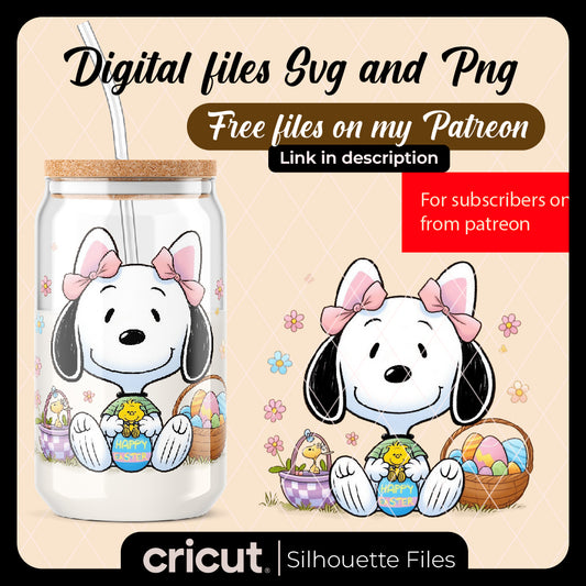Snoopy easter png, only available on patreon