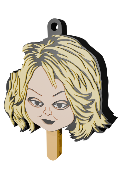 Halloween keychain that doubles as a can opener (STL file) | Spooky 3D print, gothic keychain, Halloween digital download (STL and 3MF files)
