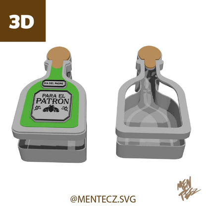Tequila Storage Boxes by PATRON - 3D Printable .3MF Files, Father's Day Gift Box for Dad