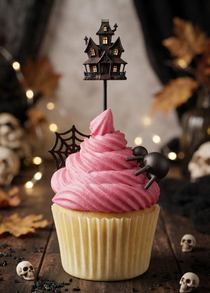 3D Halloween Cupcake for Cake Toppers, 3mf , stl