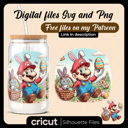 Easter Mario PNG, Easter Eggs PNG, Happy Easter PNG, Mario, Easter Basket, Colorful