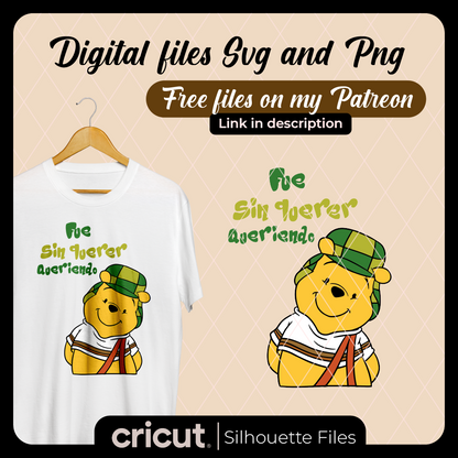 winnie the pooh chavo svg, PNG, for tshirt, perfect for cricut and cameo