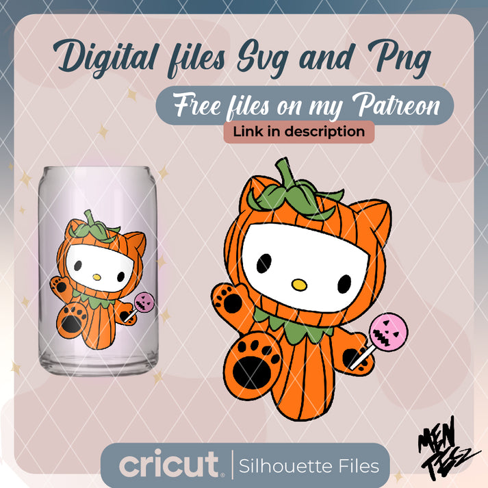 Thanksgiving Sanrio Hello Kitty, Cute Cat Svg, Kitty Svg, Kawaii Kitty ...