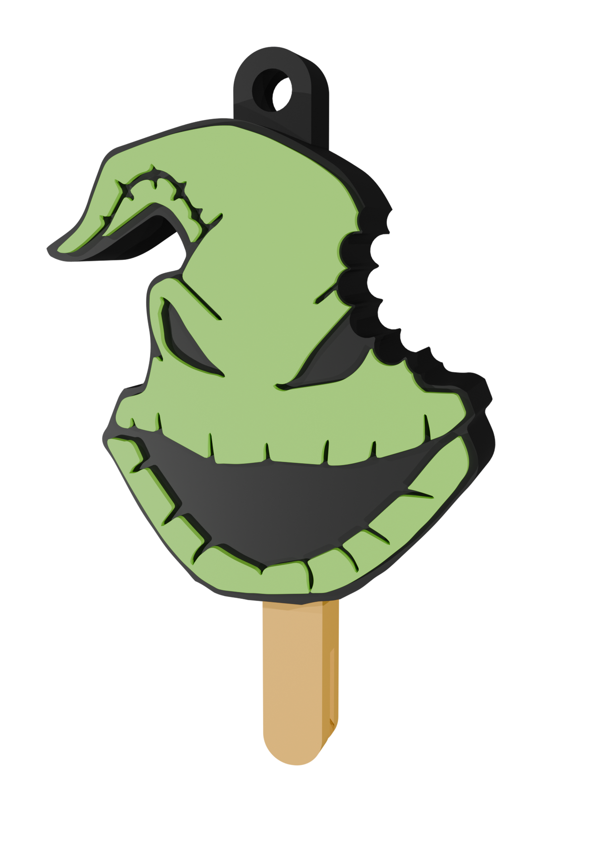 Halloween keychain that doubles as a can opener (STL file) | Spooky 3D print, gothic keychain, Halloween digital download (STL and 3MF files)