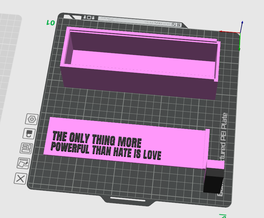 Caja de Dominos Bad bunny 3D, the only thing more powerful than hate is love, 3mf