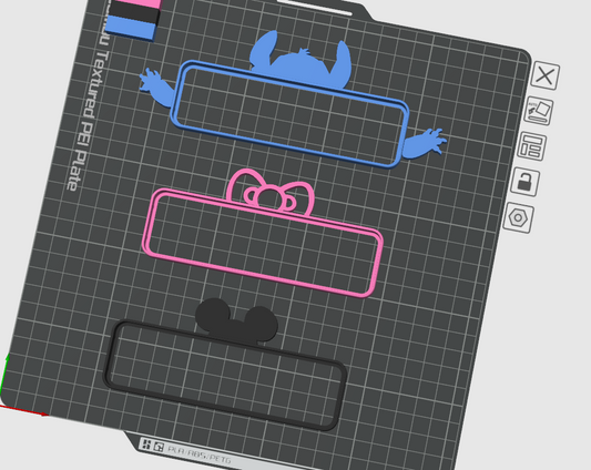 Cute Cartoon Screen Bezel for Bambu Lab P1P / P1S – Multicolor 3MF File – Display Frame Mod for 3D Printer