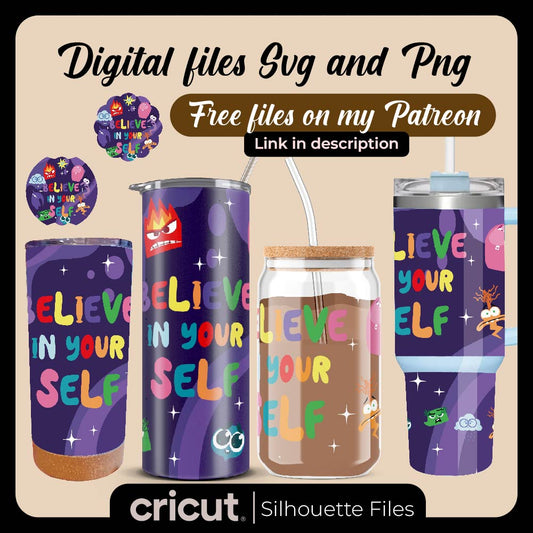 inside out 2 svg and png, wrap tumbler 40oz, 20oz, 17oz, wraps for libbey 16oz, stanley toppers