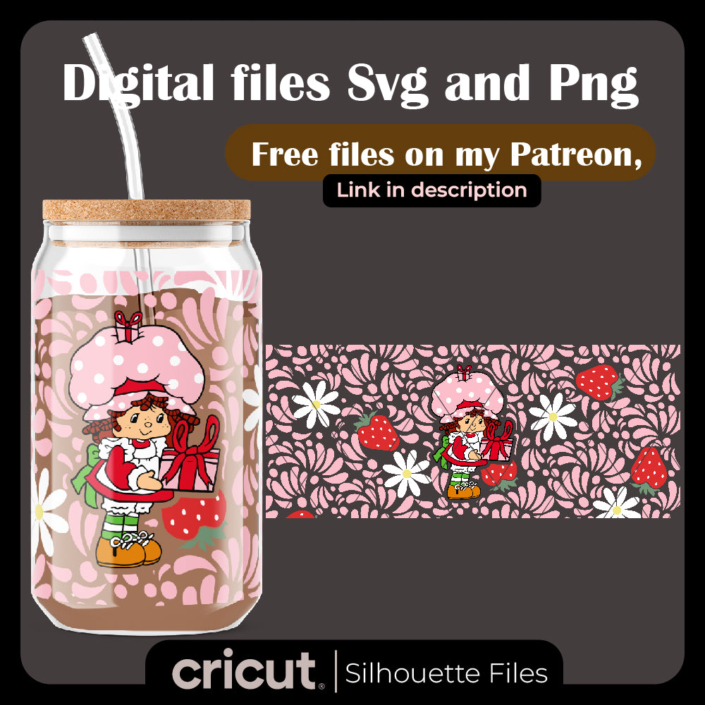 Strawberry Shortcake SVG, PNG, wrap libbey 16oz, christmas svg y png, design exclusive