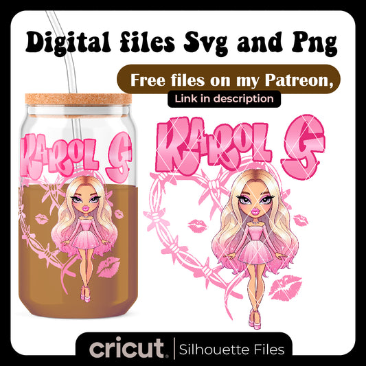 Karol G Bratz svg, png, LA BICHOTA BRATZ, for cricut , Logo bratz free