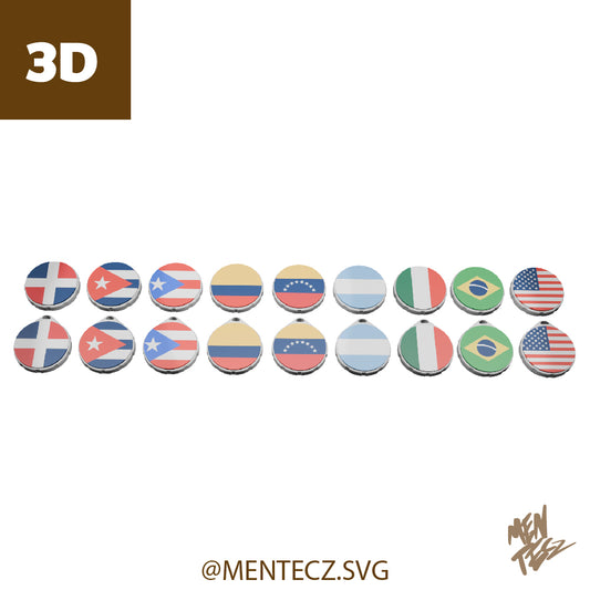 Flag AirTag Cover 3mf / Keychain - Represent your country and compatible with Apple AirTag