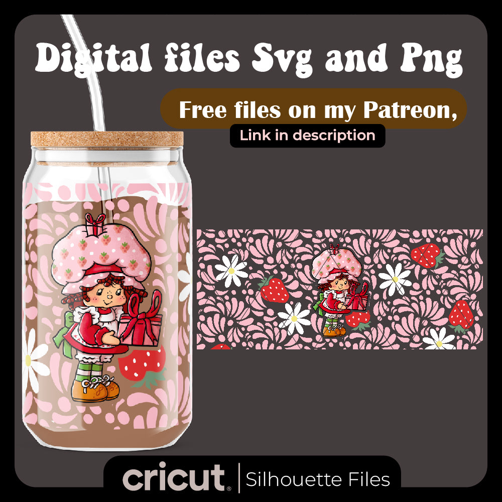 Strawberry Shortcake SVG, PNG, wrap libbey 16oz, christmas svg y png, design exclusive