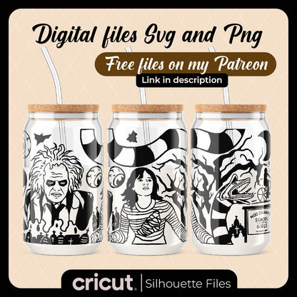 Beetlejuice Beetlejuice SVG , wraps for libbey in cricut, Exclusive design for my subscribers