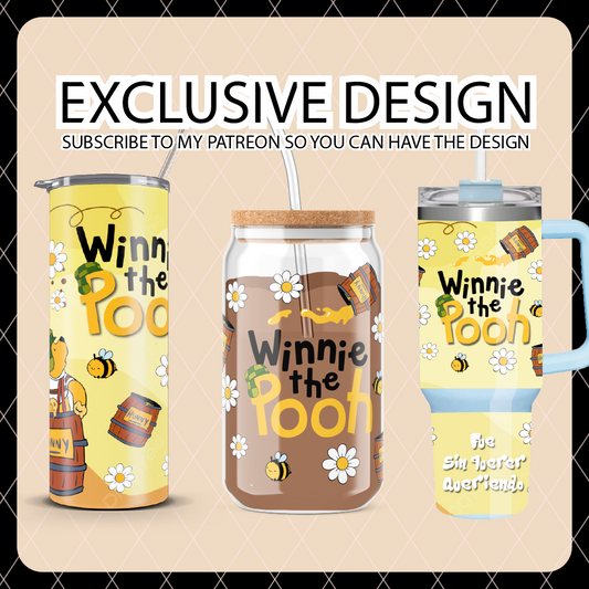 Winnie the pooh chavo svg, el chavo svg, for libbey, tshirt, tumbler 20oz and 40oz, perfect for cricut and cameo