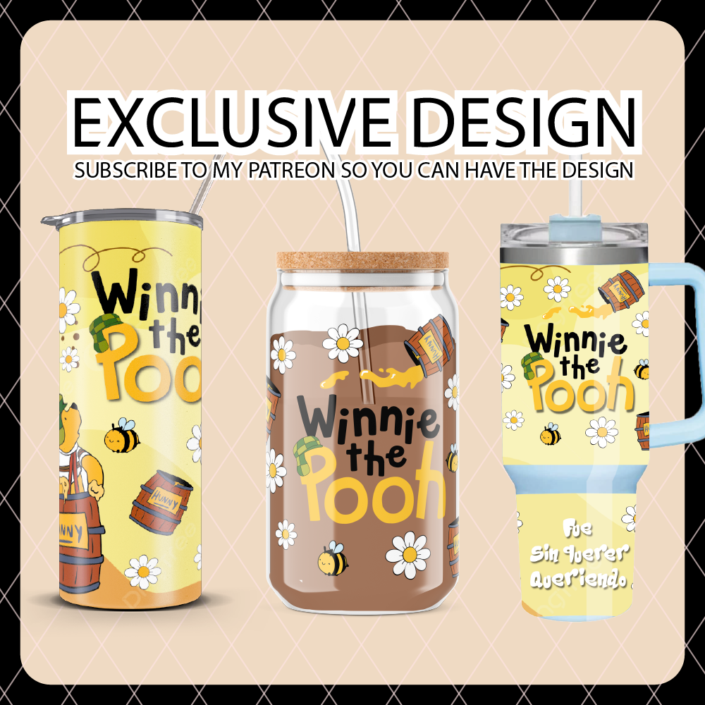 Winnie the pooh chavo svg, el chavo svg, for libbey, tshirt, tumbler 20oz and 40oz, perfect for cricut and cameo