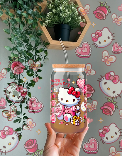 Wrap hello kitty valentines png, perfect for libbey 16oz, for cricut and cameo, hello kitty dtf