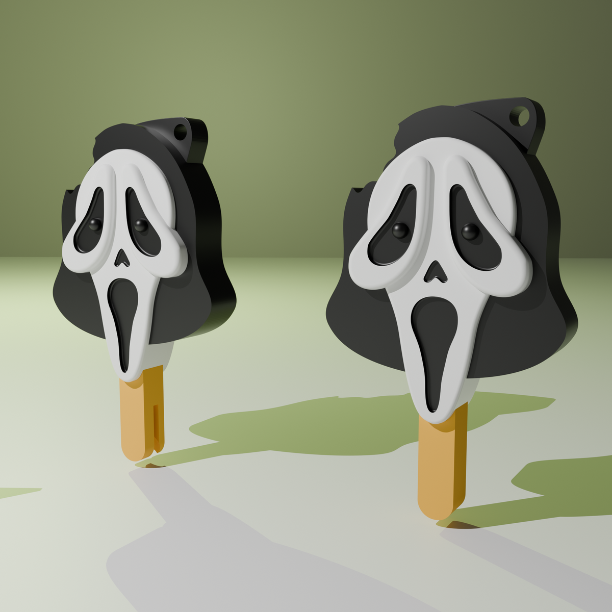 Halloween keychain that doubles as a can opener (STL file) | Spooky 3D print, gothic keychain, Halloween digital download (STL and 3MF files)