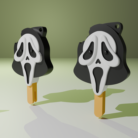 Horror Ghost llavero STL File | Spooky 3D Print, Gothic Keychain , Halloween Digital Download STL and 3MF