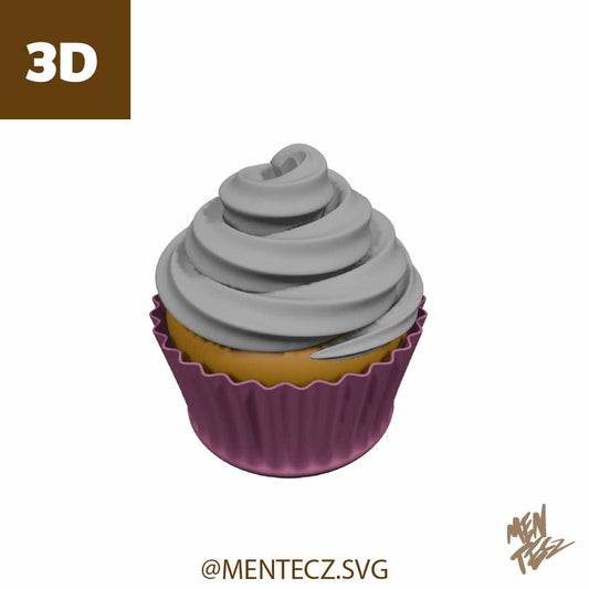 Cupcake 3D design, 3mf, Read the description