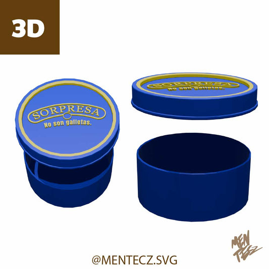 “Surprise: Not Cookies” Storage Box | Funny Mother’s Day Gift | Danish Cookie Tin Style Organizer | 3D Printed