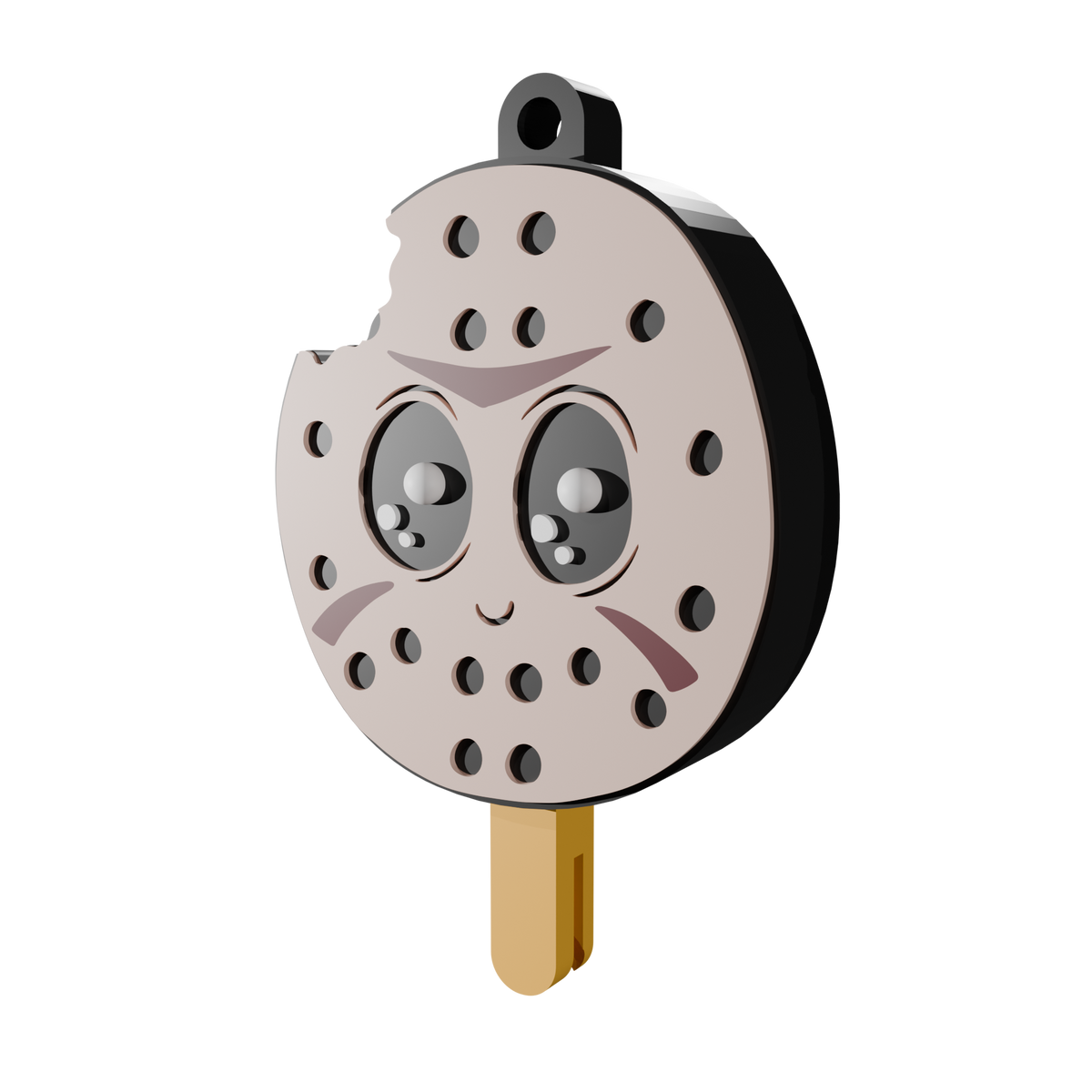 Halloween keychain that doubles as a can opener (STL file) | Spooky 3D print, gothic keychain, Halloween digital download (STL and 3MF files)