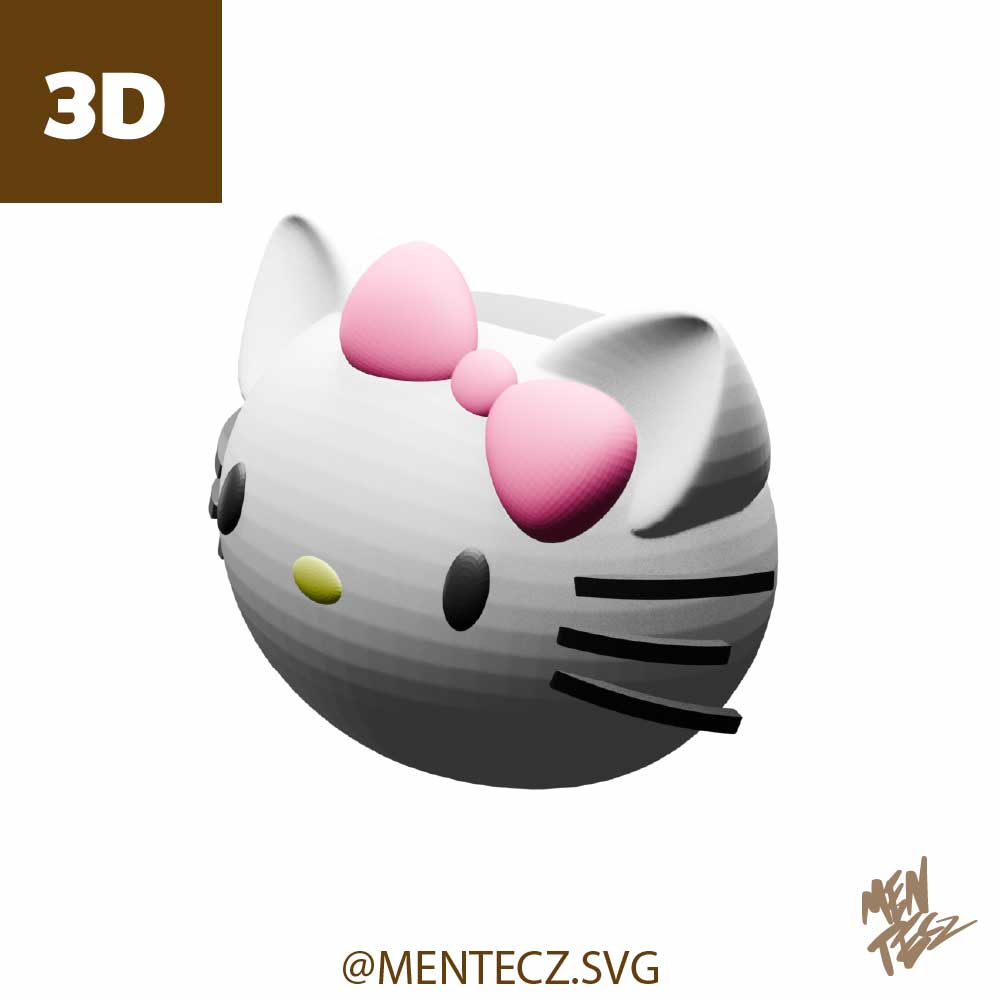 Hello kitty pen holder 3d, 3mf, Read the description