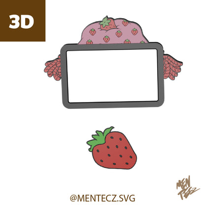 Cute Cartoon Screen Bezel for Bambu Lab P1P / P1S , P2S – Multicolor 3MF File – Display Frame Mod for 3D Printer