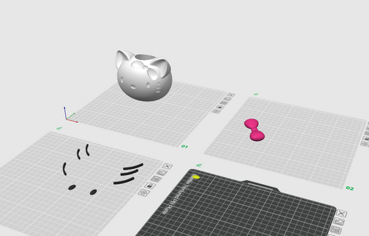 Hello kitty for the Bearly art pot 3d, 3mf, Read the description