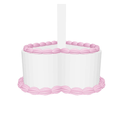Heart-shaped cake for toppers 3d ,It comes in 2 sizes, 6" and 4" 3mf , bambu ,  Read the description