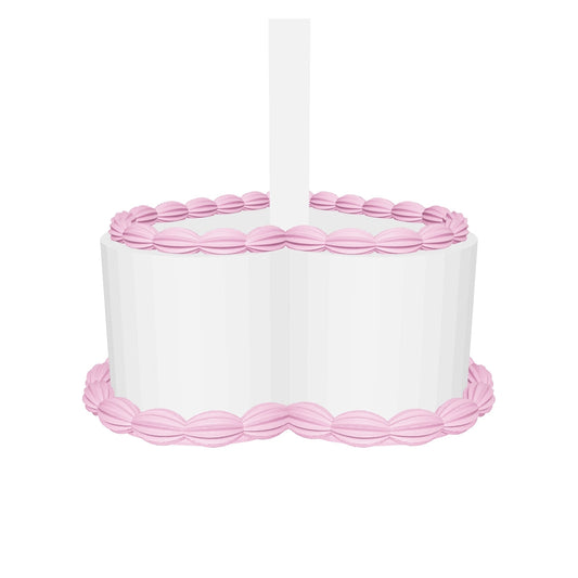 Heart-shaped cake for toppers 3d ,It comes in 2 sizes, 6" and 4" 3mf , bambu ,  Read the description