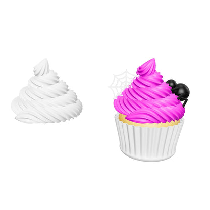 3D Halloween Cupcake for Cake Toppers, 3mf , stl