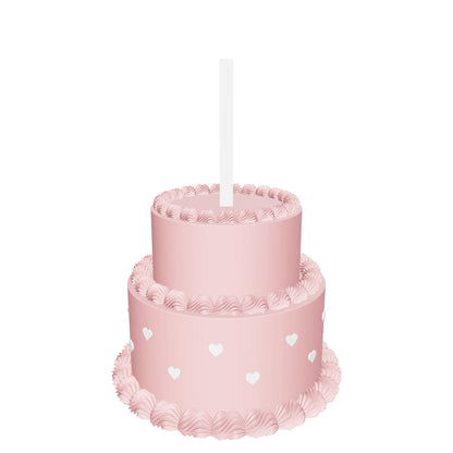 3D cake for Cake Toppers, 3mf , stl , double-tier cake