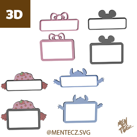 Cute Cartoon Screen Bezel for Bambu Lab P1P / P1S – Multicolor 3MF File – Display Frame Mod for 3D Printer