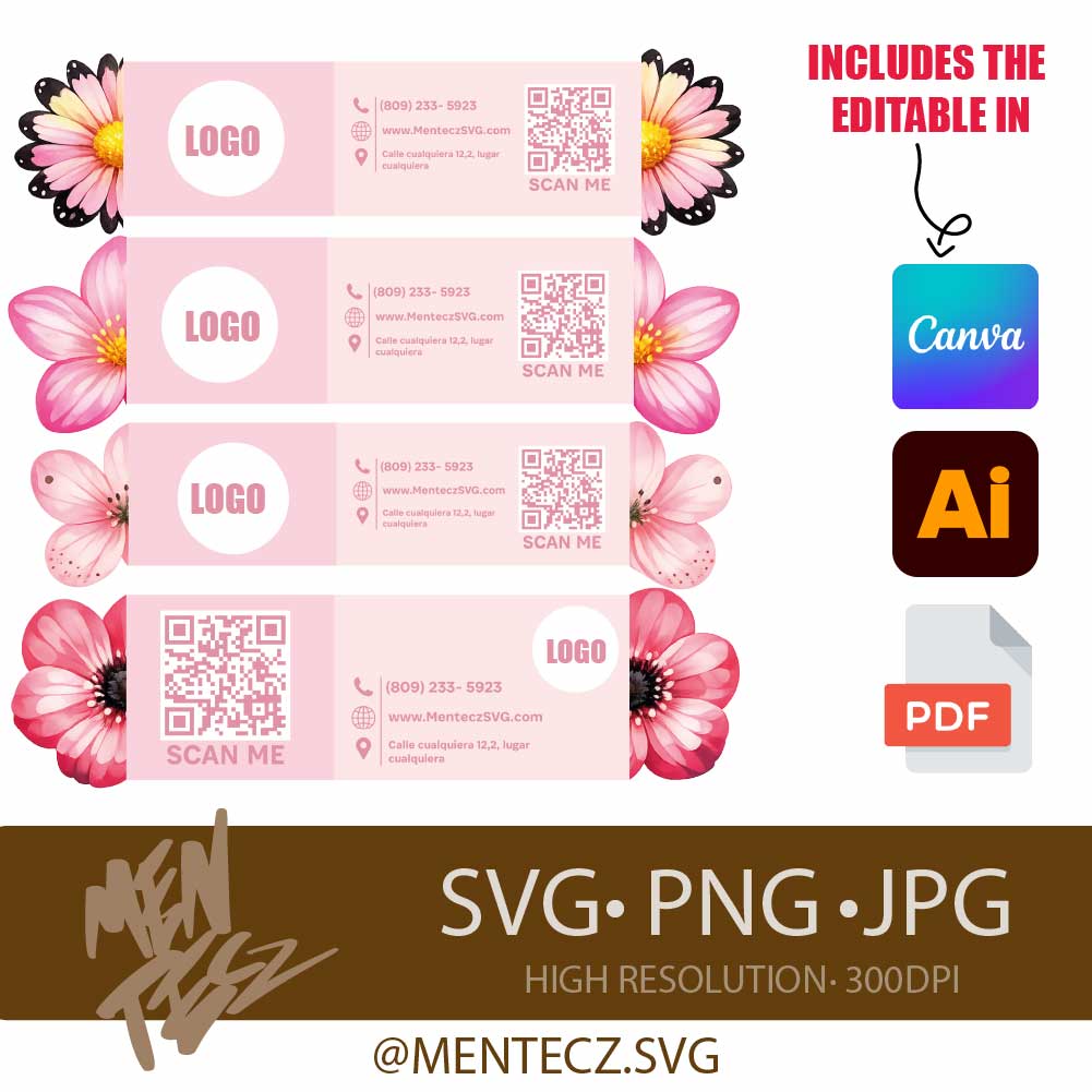 Cover letter in the shape of a flower and butterfly, fully editable, png