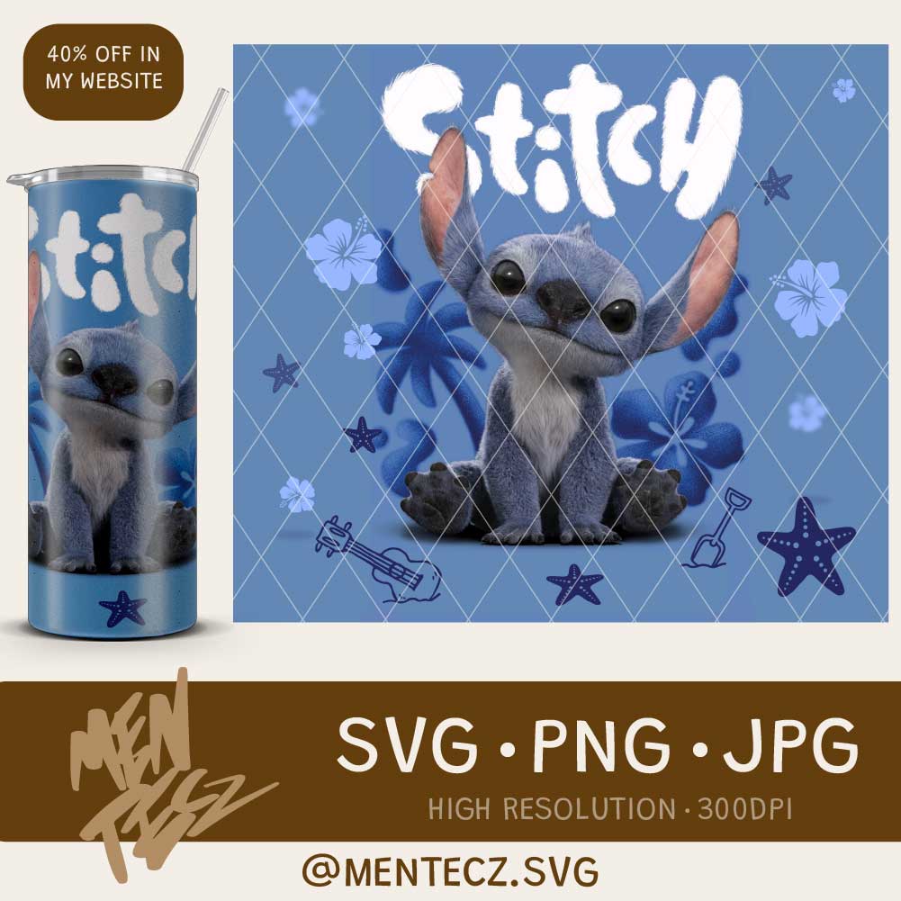 Lilo stitch tumbler 20oz, wrap perfect, movie 2025 MenteczSVG