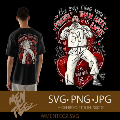 Bad bunny love png | the only thing more powerful than hate is love png| Puerto Rico | merch bad bunny