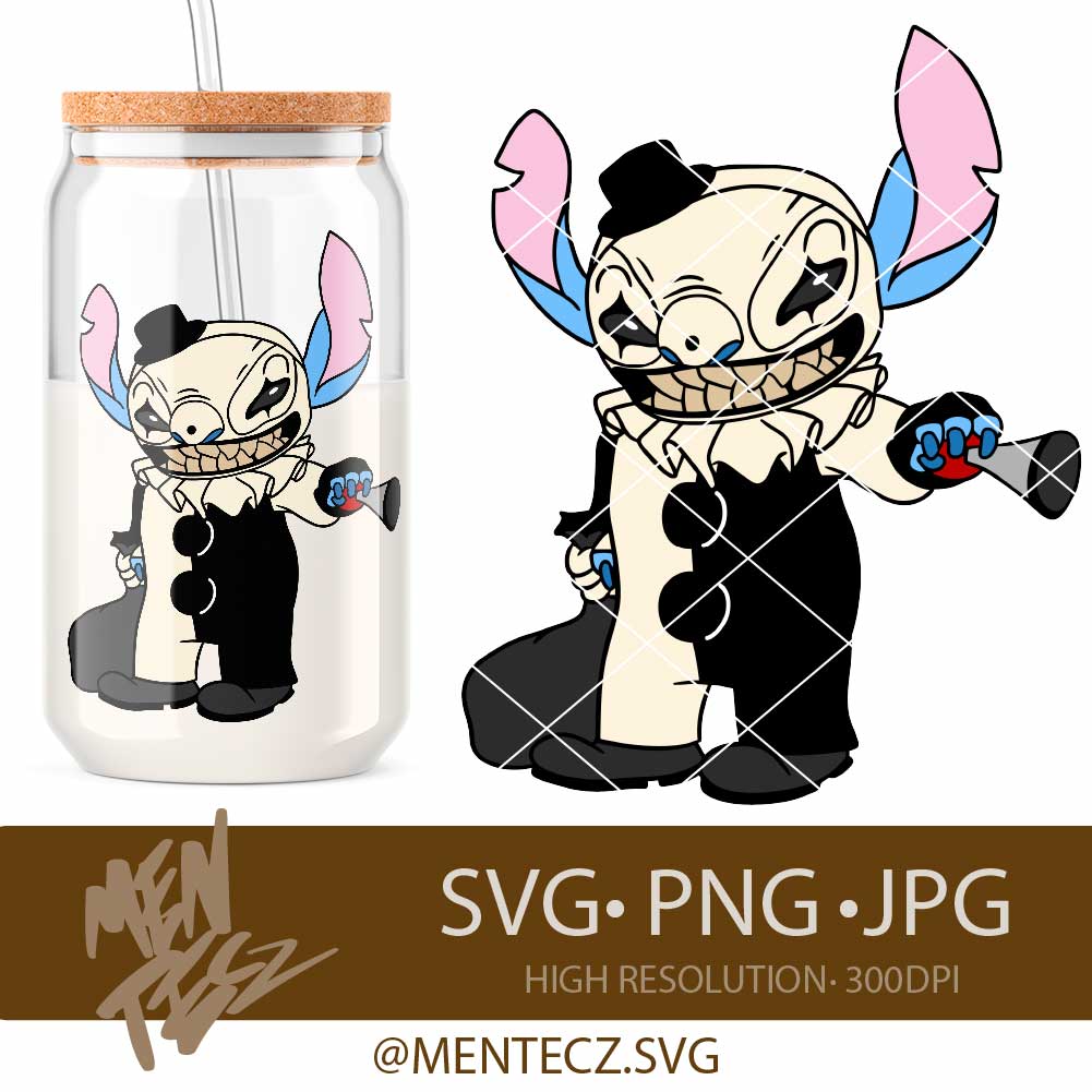Terrifier Stitch Mashup SVG - Halloween Horror Clown Cut File & Sublimation Design
