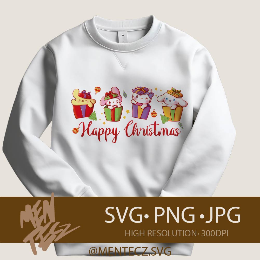 Hello kitty christmas png, svg, happy christmas, libbey 16oz, tumbler 20oz, kuromi png