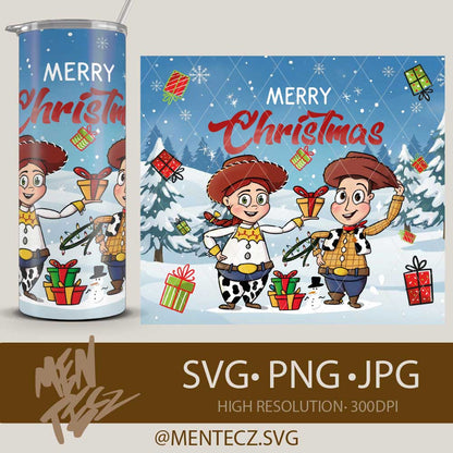 Toy Story Christmas Design – Cute Christmas Cowboy Cartoon Art for Sweatshirts, Sublimation & Holiday Merch