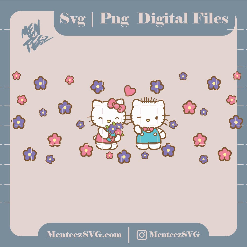 Hello kitty and Dear Daniel svg, png, jpg, wrap for libbey svg , cricut svg