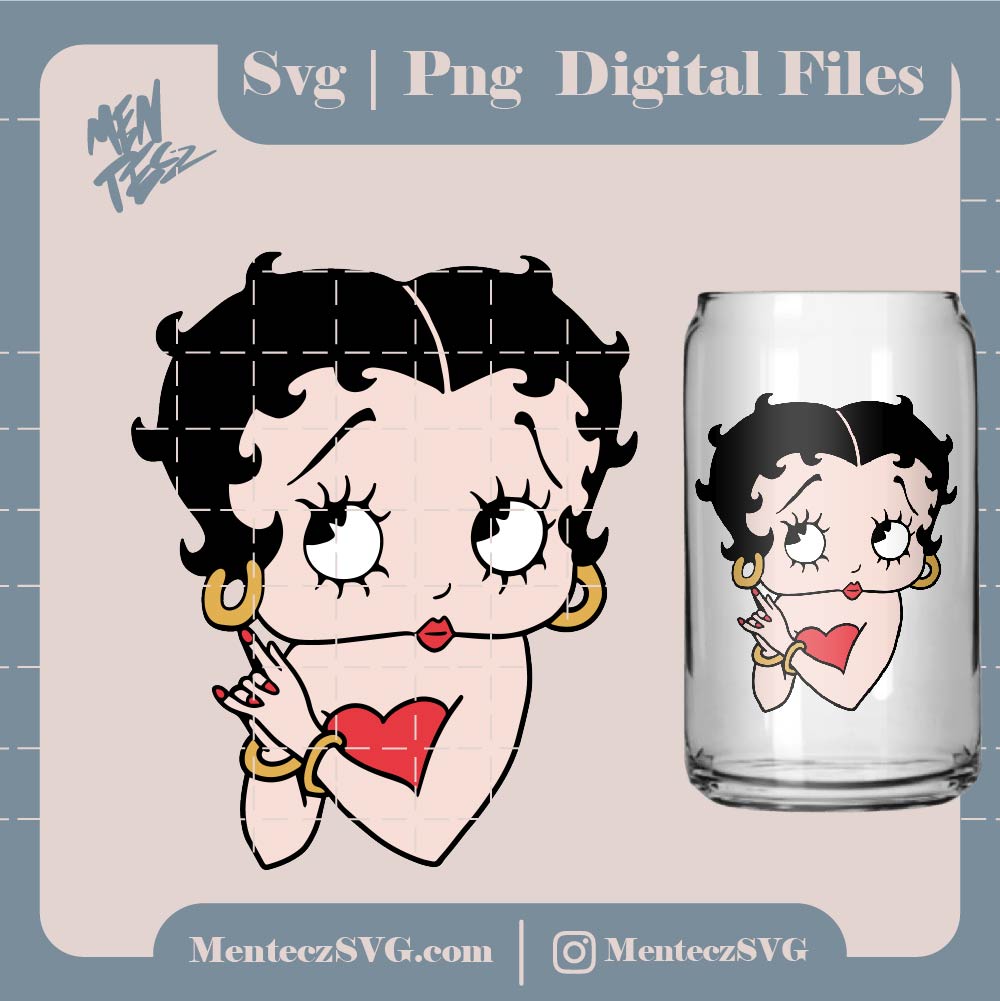 Betty boop SVG, jpg and PNG