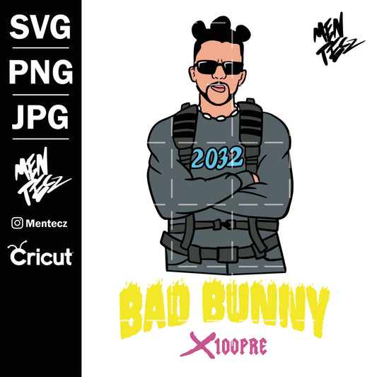 Bad Bunny x100pre SVG, PNG & JPG Digital Download