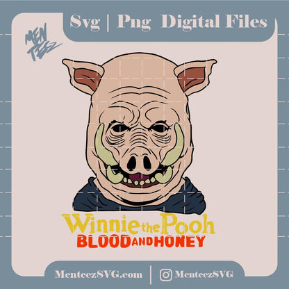 Winnie the pooh Blood and honney svg, png, jpg, terror svg, Blood and honney svg, scary movie svg, movie svg, pig scary movie svg