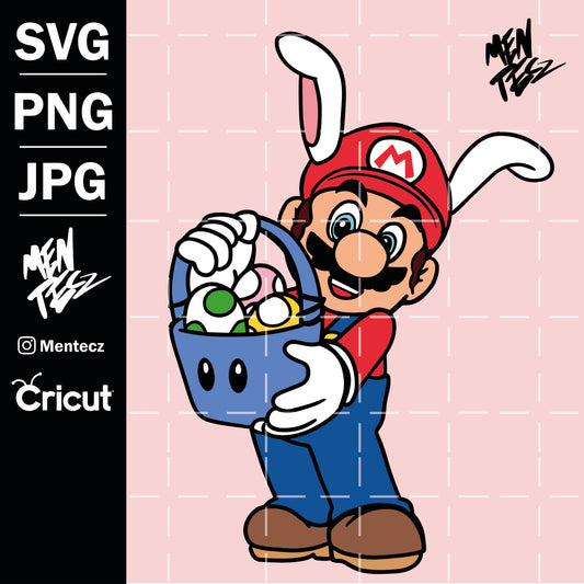 Super Mario Easter svg, egg the Yoshi friend the Luigi