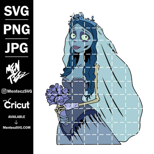 Corpse Bride SVG, Cricut svg, Clipart, Layered SVG, Files for Cricut, Cut files, Silhouette, Print
