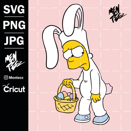 Easter Bart Simpson svg, png jpg, For Cricut