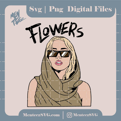 Miley cyrus flowers SVG, png and jpg