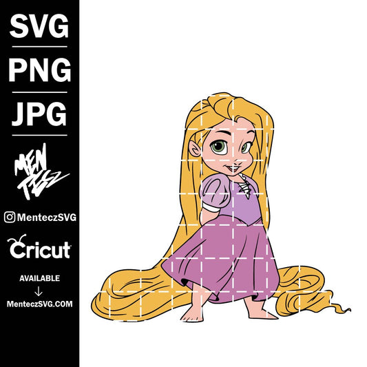 Rapunzel SVG, Tangled snacks png clipart , cut file layered by color