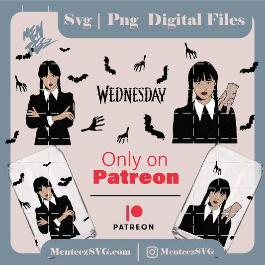 Merlina Addams Wraps Svg, Wednesday Addams Svg, Poison Svg, Cricut, Silhouette Vector Cut File, I Hate People Svg, halloween